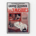 Vintageposter för Grand Guignol-teatern: De 3 masker