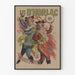 Vintageposter Les D'Horlac Duettister i färgglada kostymer