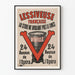 Vintageposter Fransk tvättställ Viville retro väggdekor