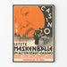 Vintageposter av den sista maskbalen vid Gamla Casinot i staden