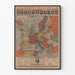 Vintageaffisch Europa - Nya gränser och stater i Versaillesfördraget