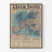 Poster Historisk karta över Europa Ny efter Versaillesfördraget