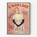 Vintageposter L'Horloge med Yvette Guilbert - Elegant väggdekoration