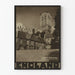 Vintageaffisch av Lincolnkatedralen och Vicars Court i England