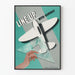 Vintage flygplansposter "Line Up With Runway"