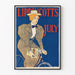Vintageposter Lippincott’s juli 1896 kvinna på cykel