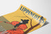 Vintageposter Lippincott's november med elegant röd kappa