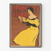Vintageposter Lippincott's oktober med kvinna i gul klänning