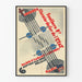 Vintage poster av tåget Paris-London Southern Railway väggdekorasjon