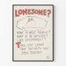 Vintageaffisch Lonesome för originell väggdekoration