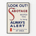 Vintageposter Look Out Sabotage - Retro väggdekoration Artem Legrand