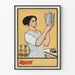 Vintageposter av Louis med tekanna och kvinna i traditionell klädsel