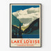 Vintageposter av Lake Louise - Väggdekoration med landskap från de kanadensiska Klippiga bergen