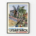 Retro affisch Moulin de la Galette - Vintage väggdekoration Montmartre