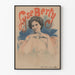 Vintageaffisch Lyse Berty kvinnoporträtt art déco
