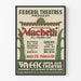 Vintageposter Macbeth Shakespeare Federal Theatres Grön och Röd