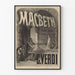 Vintageposter av operan Macbeth av C. Verdi