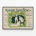 Vintageposter Madame Sans-Gêne Victoriana Teatern Sardou — inramlat konstverk på väggen