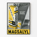 Vintage affisch Magsalyl för retro väggdekoration