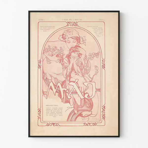 Art Nouveau-Poster MÁJ 1902 för vintage väggdekoration