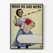 Vintageposter för väggdekoration Make Do and Mend Mrs. Sew-and-Sew