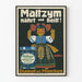 Vintageposter Maltzym Diamalt AG München väggdekoration