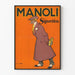 Vintage reklamposter för Manoli cigaretter för retro väggdekoration