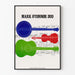 Vintage musikposter med färgglada instrument av Mark O'Connor Duo