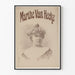 Vintage porträttposter av Marthe Van Hecke i äldre stil