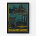 Vintageposter för Messageries Maritimes i Fjärran Östern