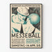 Vintage affisch Messeball Basel – Retro väggdekoration