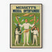 Vintageposter Mesett's Musical Entertainers färgglada jonglörer
