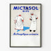 Vintage reklamposter för Mictasol Blå antiseptisk urinbehandling