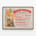 Vintageposter för lokal industriutställning i Lwów — inramlat konstverk på väggen