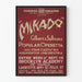 Vintageaffisch för teatern Mikado av Gilbert & Sullivan