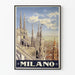 Retro poster av Milan katedral dekorativ