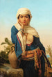 Rebecca vid Brunnen - Émile Vernet-Lecomte — inramlat konstverk på väggen