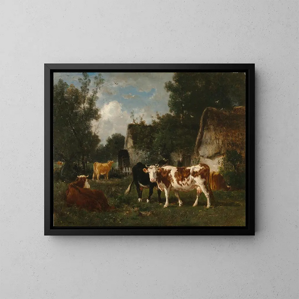 Le Moulin - Émile van Marcke — inramlat konstverk på väggen