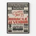 Vintageaffisch för experimentell teater Miracle at Verdun