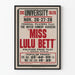 Vintage teaterposter Miss Lulu Bett