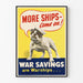 Vintage poster med marin bulldog - More Ships Come On