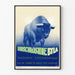 Vintageposter Musculosine Byla - Retro väggdekoration blå tjur