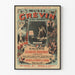 Vintageposter från Musée Grévin på Boulevard Montmartre