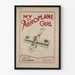 Vintageposter My Aeroplane Girl för retro väggdekoration