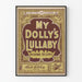Vintageposter My Dolly's Lullaby - Retro väggdekoration