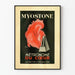 Vintageposter Myostone väggdekoration hjärta och metronom