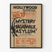 Vintageposter Mysterie om Broadwalk Asylum Hollywood Playhouse