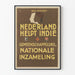 Vintageposter för den nederländska nationella insamlingen - Nederland Helpt Indië