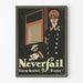 Vintageposter Neverfail Patent vevaxel Fenfter för väggdekoration