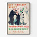 Vintageposter "New Members' Night" med clown och eleganta figurer
